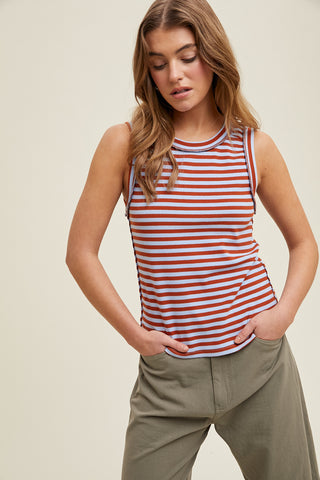 Kara Striped Knit Tank