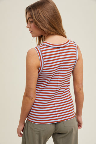 Kara Striped Knit Tank