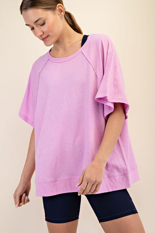 Sarah Cotton Slub Oversized Tee