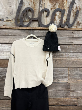 Sutton Whip Stitch Crew Sweater