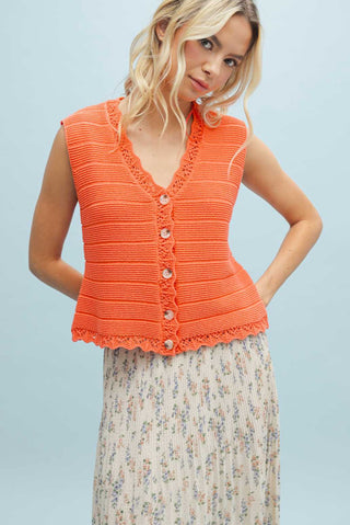 Greta Scalloped Vest