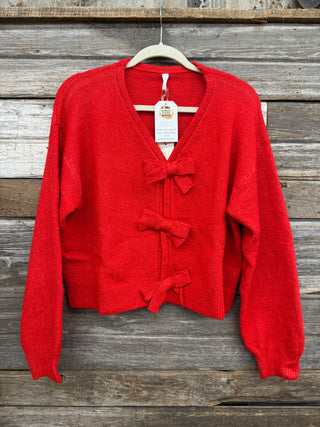 Dolly Brushed Bow Sweater