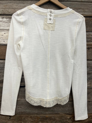 Randi Raw Edge Long Sleeve Top