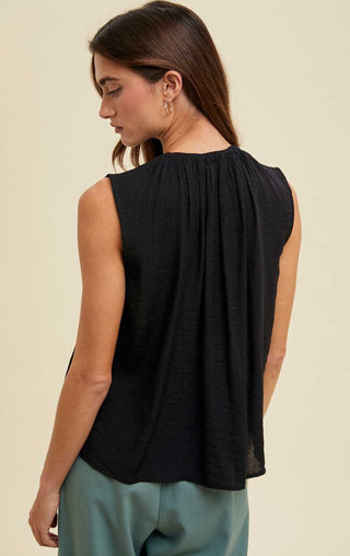 Kaley Ruched Sleeveless Top