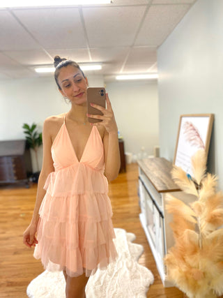 Chloe Frilly Mini Dress
