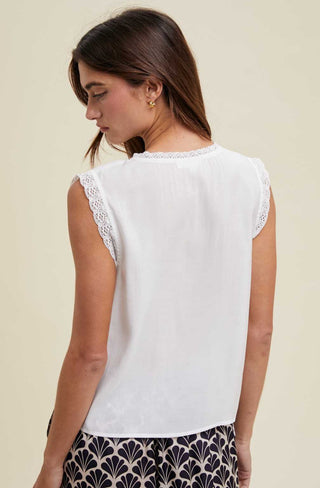 Miya Lace Trim Blouse