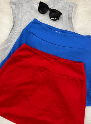 Cinza Scuba Soft Skort