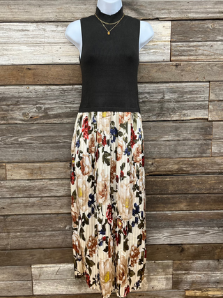 Kelsey Mixed Media Midi Dress
