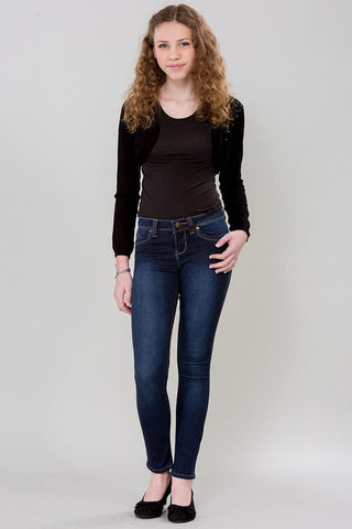 Girls Skinny Jeans with Recycled Fibers
