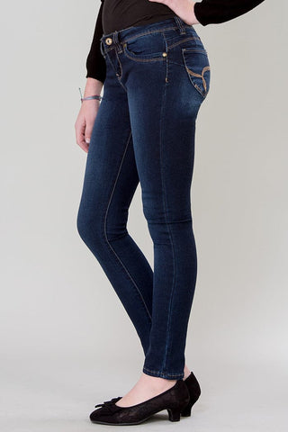 Girls Skinny Jeans with Recycled Fibers