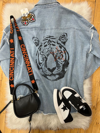 Queen City Shacket with Rhinestones