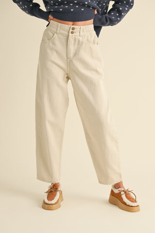 Mia Cotton Barrel Pant