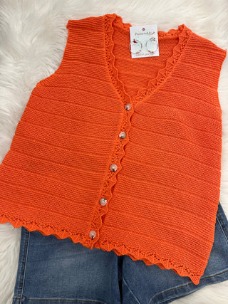 Greta Scalloped Vest