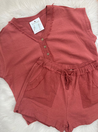 Rosie Waffle Shorts & Top Set