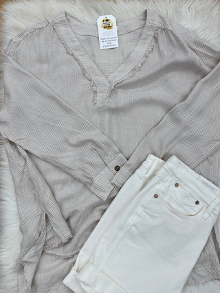 Margaret Oversized Striped Blouse