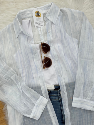 Aria Shimmer Button Up