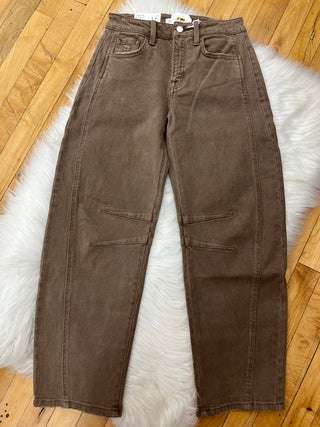 Zella High Rise Barrel Jeans