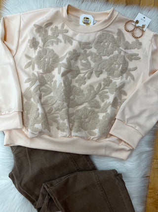 Erika Floral Embroidered Pullover