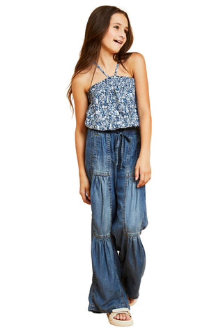 Tiered Wide Leg Pant