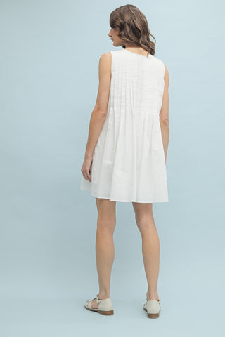 Sadie Pleated Linen Dress