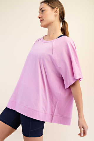 Sarah Cotton Slub Oversized Tee