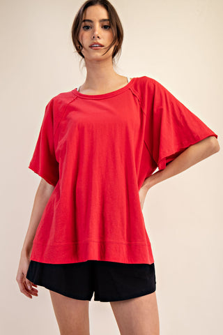 Sarah Cotton Slub Oversized Tee