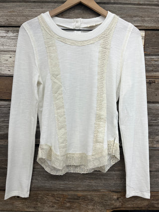 Randi Raw Edge Long Sleeve Top