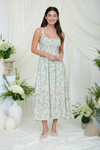 Lilah Lace Trim Corset Dress