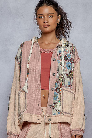 Raye Patchwork Hooded Jacket