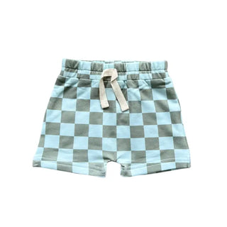 Harem Shorts - Checker in Seagrass