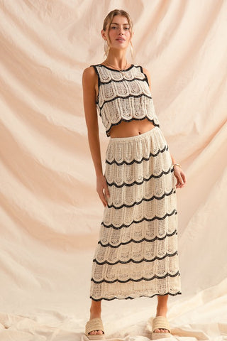 Sierra Crochet Skirt Set