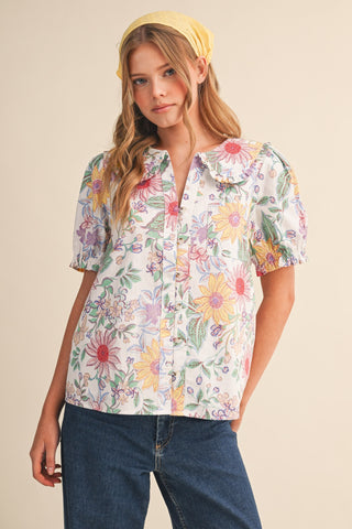 Laura Collar Blouse