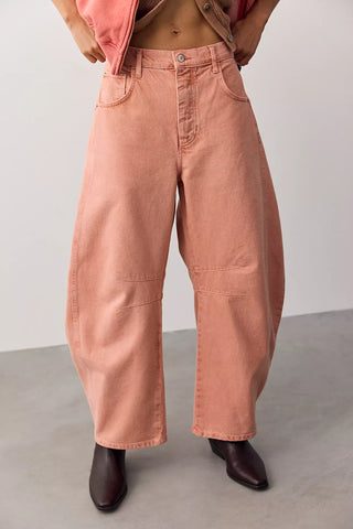 We The Free Good Luck Mid Rise Barrel Jeans