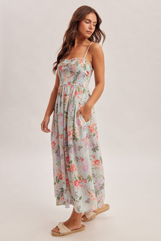 Carly Smocked Floral Convertable Sundress