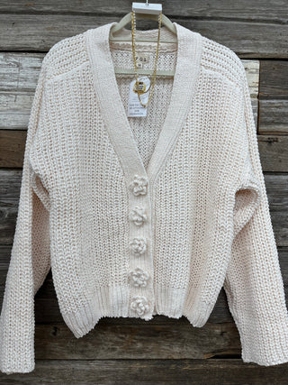 Polly Flower Button cardigan