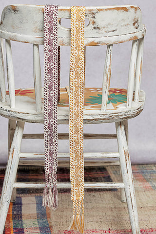 Boho Paisley Tassel Belt