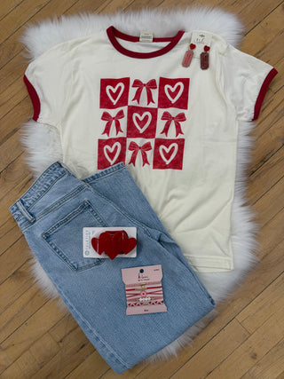 Haley Hearts Ringer Tee