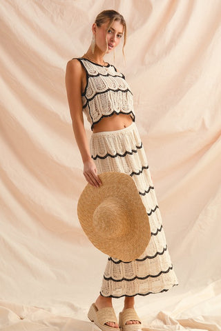 Sierra Crochet Skirt Set