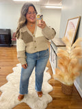 Candace Color Block Crop Cardigan