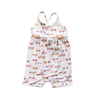 Girl's Tie-Back Romper - Retro Shades