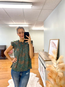 Rachel Ruffle Sleeve Top - THML