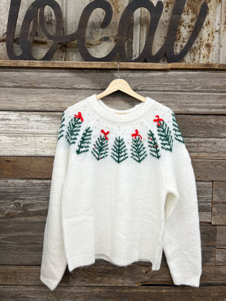 Aimee Cream Colored Christmas Sweater