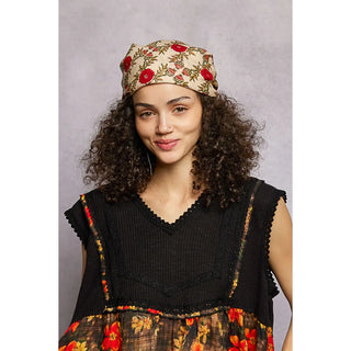 Floral Patterned Multi Style Wrap Scarf