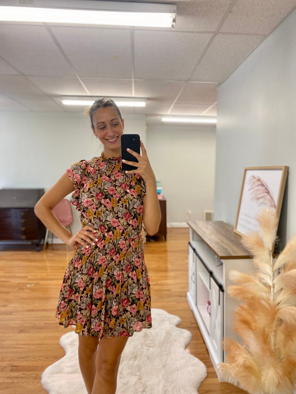 Caroline Fall Florals Swing Dress