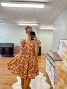 Allison Fall Floral Swing Dress