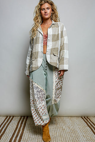 Sierra Plaid Flannel Blazer