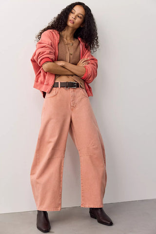 We The Free Good Luck Mid Rise Barrel Jeans