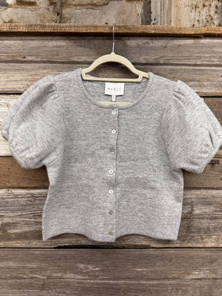Abby Puff Sleeve Crop Cardigan