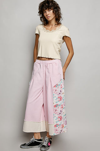 Val Lace Trim Ribbed Tee