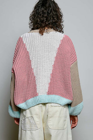 Charlie Chunky Knit V Neck Sweater